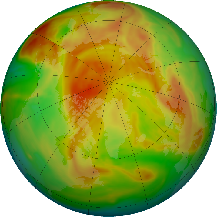 Arctic ozone map for 21 April 2005